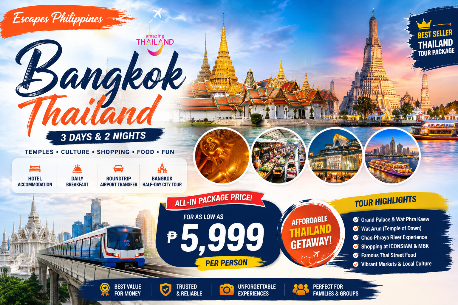 Best Tour Packages For Bangkok Thailand Escapes Philippines
