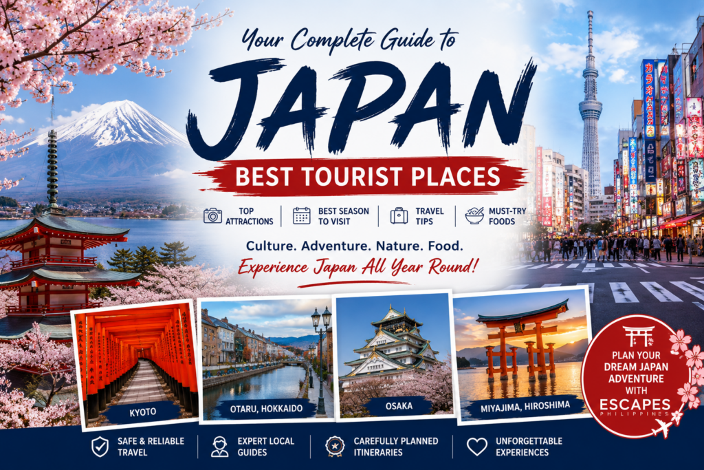 Best tourist places in Japan with Escapes Philippines